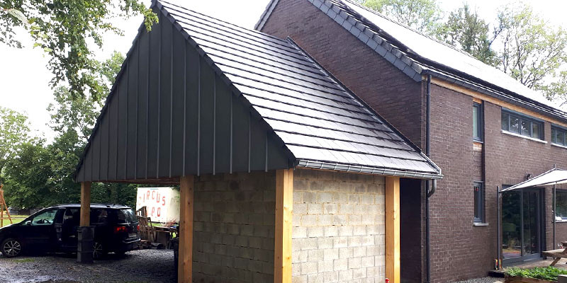Construction d’un carport par un couvreur-zingueur à Namur